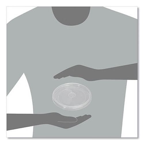 SOLO Polypropylene Vented Food Container Lids, Recessed, For 32 oz Food Containers, Clear, Plastic, 1,000/Carton (LPH4320090)