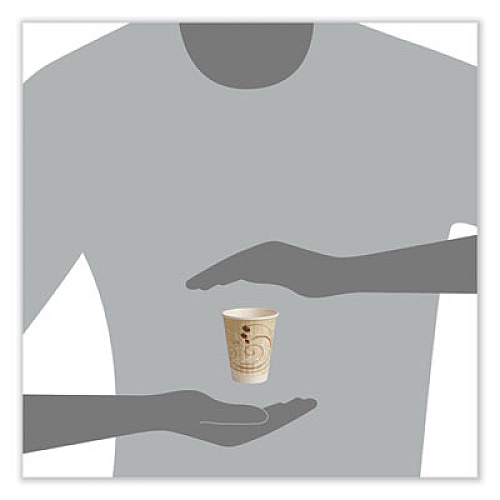 SOLO Symphony Duo-Shield Paper Hot Cup, 8 oz, White/Beige/Red, 50/Bag, 20 Bags/Carton (IC8SYM)