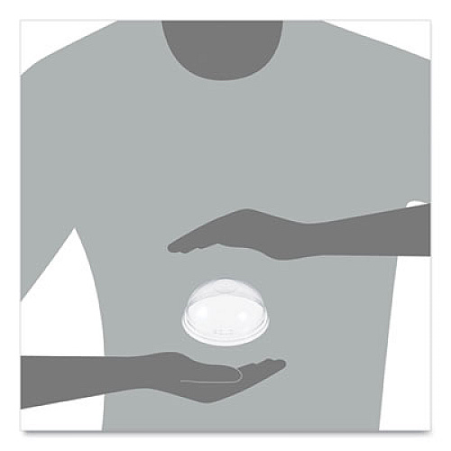 Dart Plastic Dome Lid, Fits 5.5 oz to 26 oz Cold Cups, Clear, 1,000/Carton (DNR626)