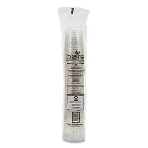 SOLO Bare Eco-Forward RPET Deli Containers, ProPlanet Seal, 24 oz, 4.61" Diameter x 4.25" h, Clear, Plastic, 500/Carton (DM24R)