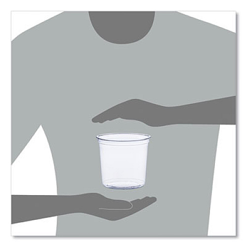 SOLO Bare Eco-Forward RPET Deli Containers, ProPlanet Seal, 24 oz, 4.61" Diameter x 4.25" h, Clear, Plastic, 500/Carton (DM24R)
