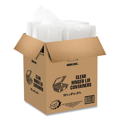 Dart StayLock Clear Hinged Lid Containers, 10.5 x 8.6 x 3.8, Plastic, 200/Carton (C80UT1)