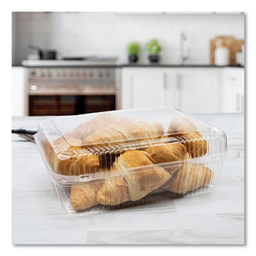 Dart StayLock Clear Hinged Lid Containers, 10.5 x 8.6 x 3.8, Plastic, 200/Carton (C80UT1)