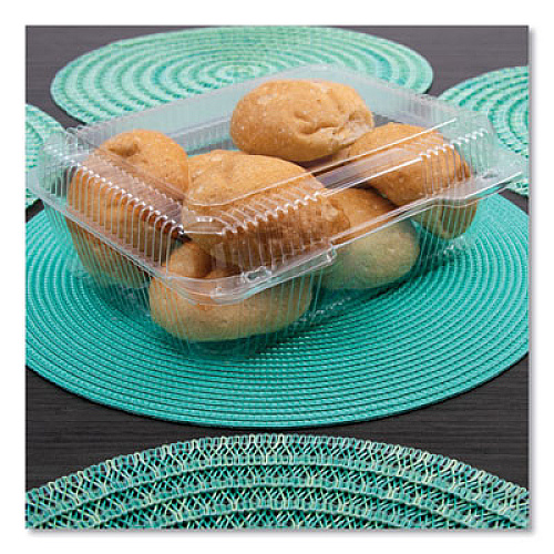 Dart StayLock Clear Hinged Lid Containers, 10.5 x 8.6 x 3.8, Plastic, 200/Carton (C80UT1)
