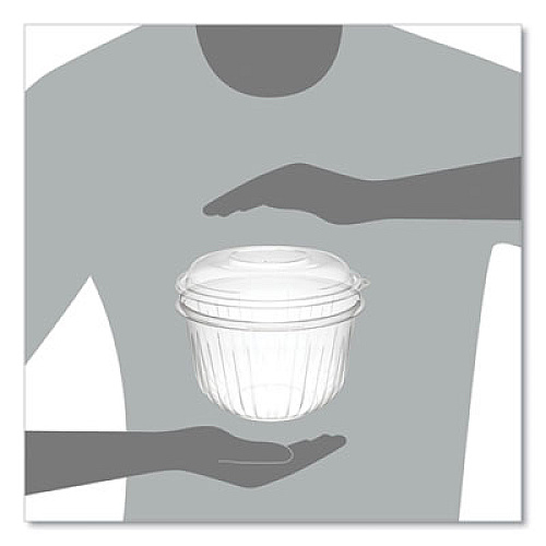 Dart PresentaBowls Bowl/Lid Combo-Paks, 64 oz, Clear, Plastic, 126/Carton (C64BCD)