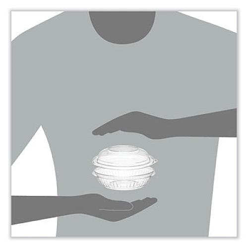 Dart PresentaBowls Bowl/Lid Combo-Paks, 8 oz, Clear, Plastic, 63/Pack, 4 Packs/Carton (C8BCD)