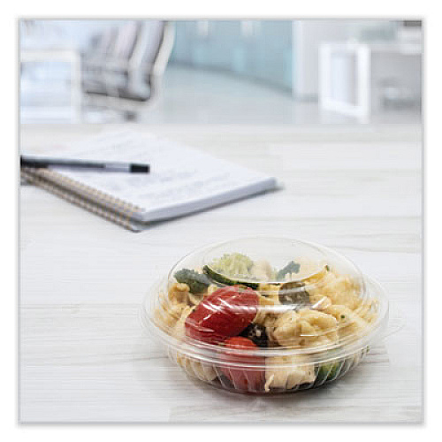 Dart PresentaBowls Bowl/Lid Combo-Paks, 8 oz, Clear, Plastic, 63/Pack, 4 Packs/Carton (C8BCD)