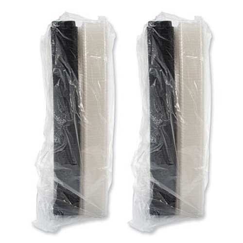SOLO Creative Carryouts BoxLine Black Base/Clear Lid Hinged Containers, 3.9 x 6 x 1.8, Plastic, 500/Carton (850618PS94)