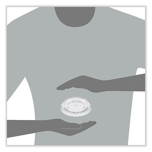 Dart Plastic Cold Cup Lids, Fits 32 oz Cold Cups, Plastic, Clear, 500/Carton (636TS)