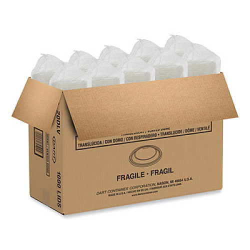 Dart Dome Lids for Foam Cups and Containers, Vented, Fits 5 oz to 32 oz Cups/Containers, Plastic, Translucent, 1,000/Carton (20DLV)