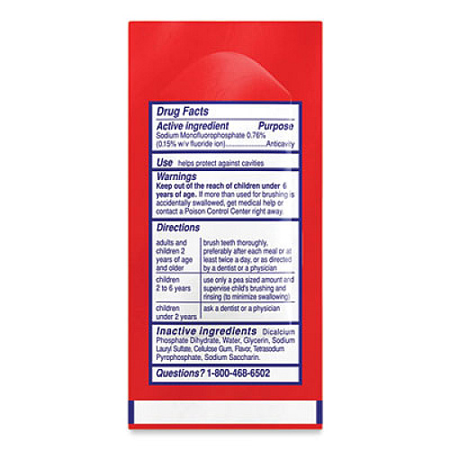 Colgate Cavity Protection Toothpaste, Regular Flavor, 0.15 oz Sachet, 1,000/Carton (50130)