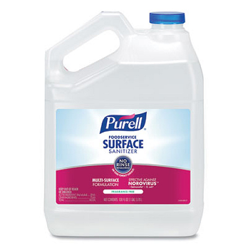 PURELL Foodservice Surface Sanitizer, Fragrance-Free, 1 gal Bottle, 4/Carton (434104)