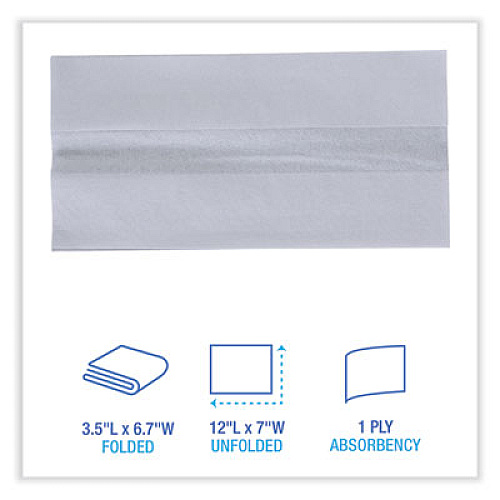 Boardwalk Tall Fold Dispenser Napkin, 12 x 7, White, 500/Pack, 20 Packs/Carton (8302W)
