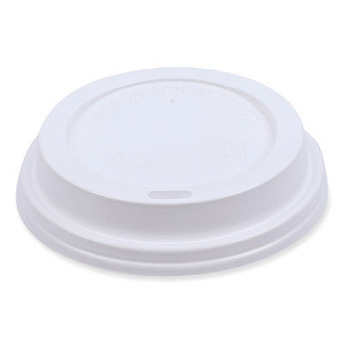Deerfield Hot Cup Lids, Fits 10 oz to 20 oz Boardwalk Deerfield Hot Cups, Plastic, White, 50/Pack, 20 Packs/Carton (DEERHLIDW)
