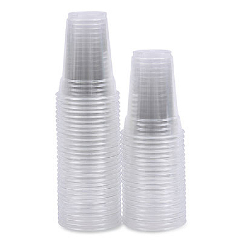 Boardwalk Plastic PET Cups, 9 oz, Clear, 50/Sleeve, 20 Sleeves/Carton (PET9)