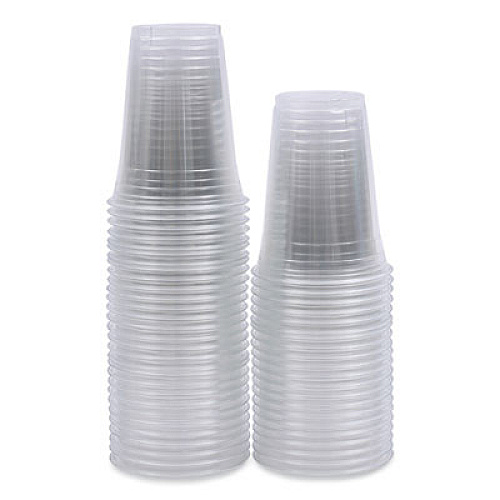 Boardwalk Clear Plastic PET Cups, 16 oz, 50 Cups/Sleeve, 20 Sleeves/Carton (PET16)