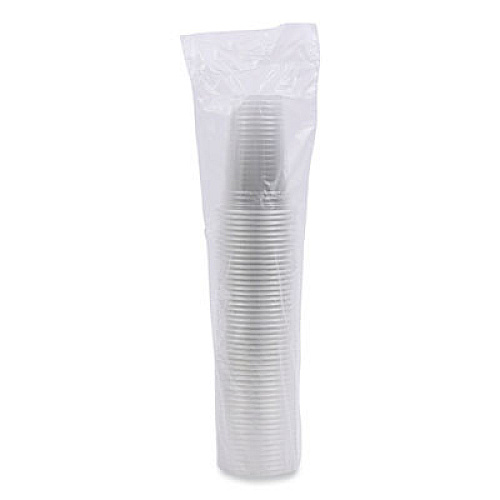 Boardwalk Clear Plastic PET Cups, 20 oz, 50/Sleeve, 20 Sleeves/Carton (PET20)