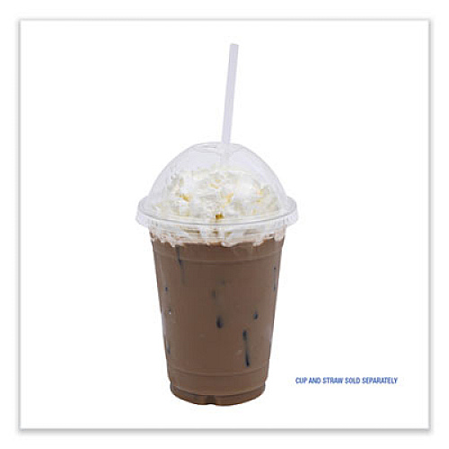 Boardwalk PET Cold Cup Dome Lids, Fits 14 oz to 24 oz Cold Cups, Plastic, Clear, 100/Sleeve, 10 Sleeves/Carton (PETDOME)