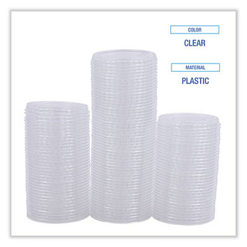 Boardwalk Souffle/Portion Cup Lids, Fits 1.5 oz and 2 oz Portion Cups, Plastic, Clear, 2,500/Carton (PRTLID2)