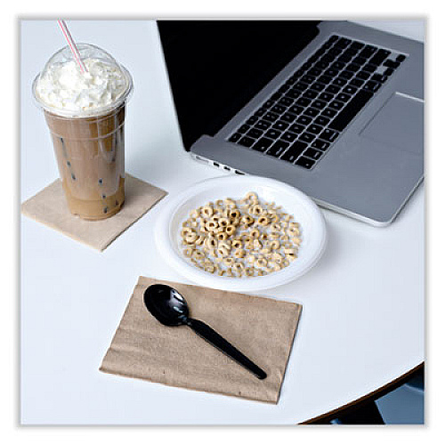 Boardwalk Heavyweight Polystyrene Cutlery, Soup Spoon, Plastic, Black, 1,000/Carton (SOUPHWPSBLA)