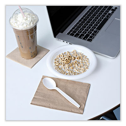 Boardwalk Heavyweight Polystyrene Cutlery, Soup Spoon, Plastic, White, 1,000/Carton (SOUPHWPSWH)