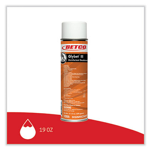 Betco Glybet III Disinfectant, Citrus Bouquet Scent, 15.5 oz Aerosol Spray, 12/Carton (10862300)