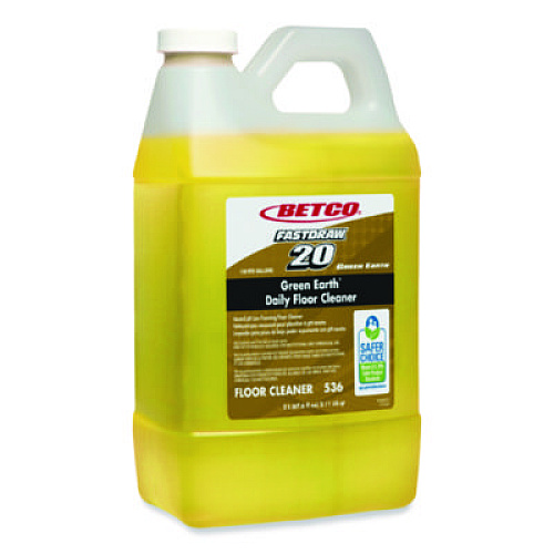 Betco Green Earth Daily FastDraw Floor Cleaner, 2 L Bottle, Unscented, 4/Carton (5364700)