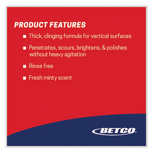 Betco Best Bet Liquid Creme Cleanser, Mint, 32 oz Bottle, 12/Carton (771200)