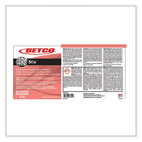 Betco Stix Toilet Bowl Cleaner, Cherry Almond Scent, 32 oz Bottle, 12/Carton (761200)