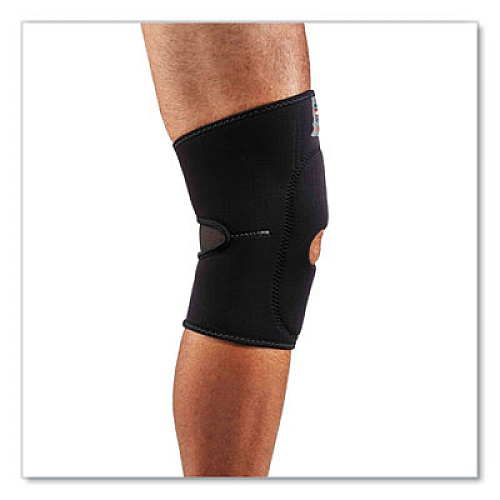 ergodyne ProFlex 615 Open Patella Anterior Pad Knee Sleeve, Small, Black (16532)