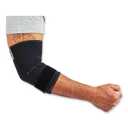 ergodyne ProFlex 655 Compression Arm Sleeve with Strap, X-Large, Black (16585)