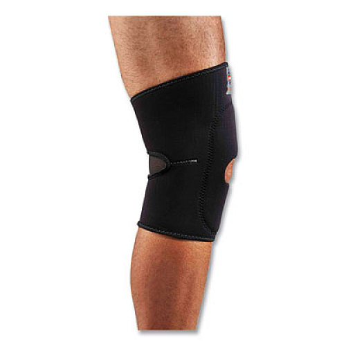 ergodyne ProFlex 615 Open Patella Anterior Pad Knee Sleeve, Medium, Black (16533)