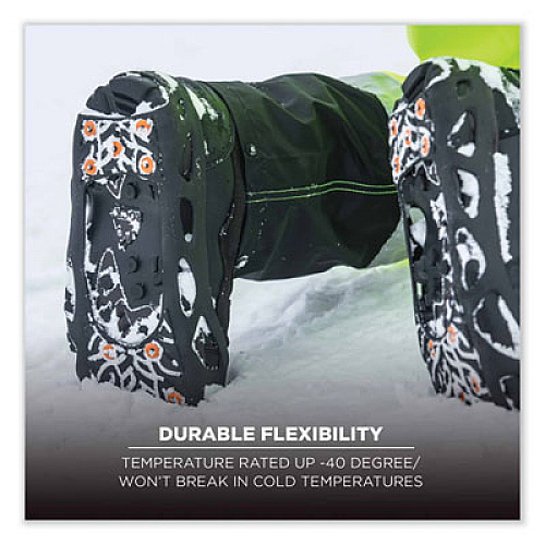 ergodyne Trex 6304 One-Piece Step-In Full Coverage Ice Cleats, X-Large, Black, Pair (16785)