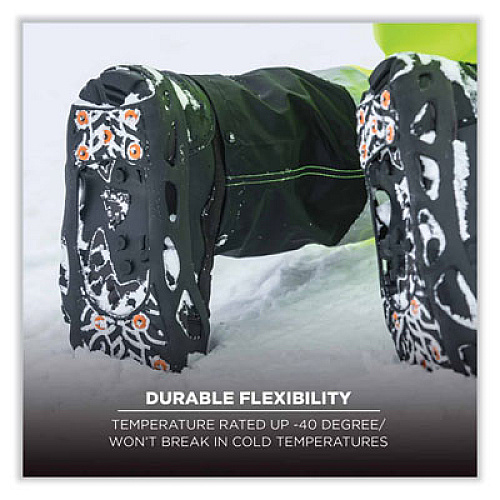 ergodyne Trex 6304 One-Piece Step-In Full Coverage Ice Cleats, Large, Black, Pair (16784)