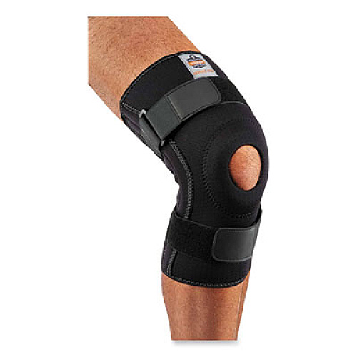 ergodyne ProFlex 620 Open Patella Spiral Stays Knee Sleeve, Small, Black (16542)