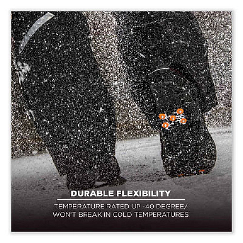 ergodyne Trex 6310 Adjustable Slip-On Ice Cleats, Medium, Black, Pair (16773)