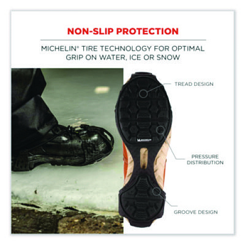 ergodyne Trex 6325 Spikeless Traction Devices, Medium (Men's Size 8 to 11), Black, Pair (16923)