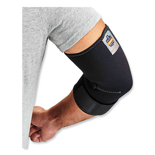 ergodyne ProFlex 655 Compression Arm Sleeve with Strap, Medium, Black (16583)