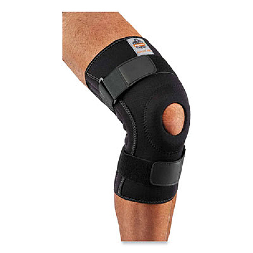 ergodyne ProFlex 620 Open Patella Spiral Stays Knee Sleeve, Medium, Black (16543)