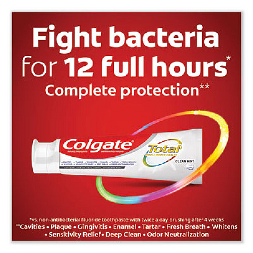 Colgate Total Toothpaste, Coolmint, 0.88 oz, 24/Carton (61044324)