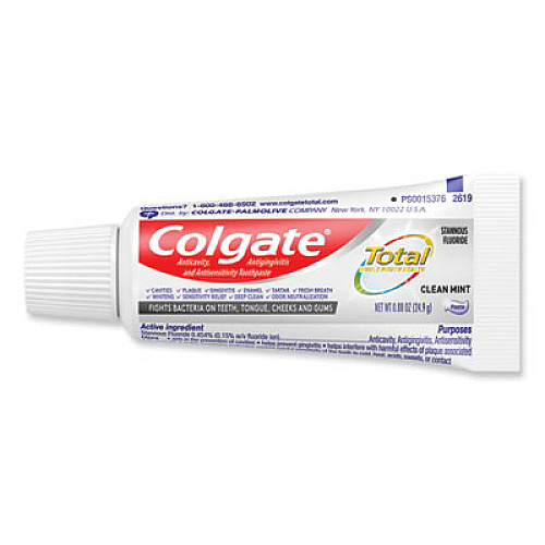 Colgate Total Toothpaste, Coolmint, 0.88 oz, 24/Carton (61044324)