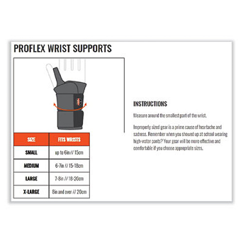 ergodyne ProFlex 4010 Double Strap Wrist Support, Medium, Fits Right Hand, Black (70024)