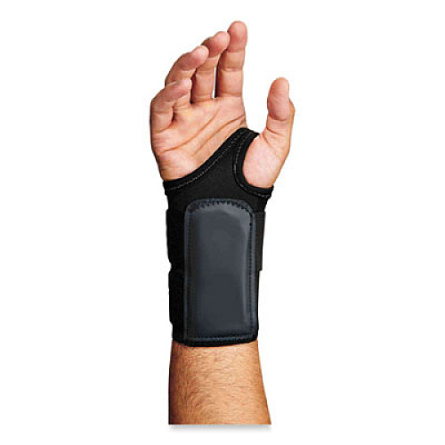 ergodyne ProFlex 4010 Double Strap Wrist Support, Medium, Fits Right Hand, Black (70024)