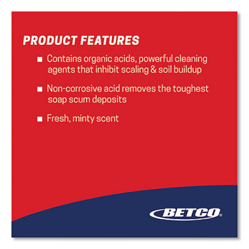 Betco Green Earth RTU Restroom Cleaner, Fresh Mint Scent, 32 oz Bottle, 12/Carton (3091200)