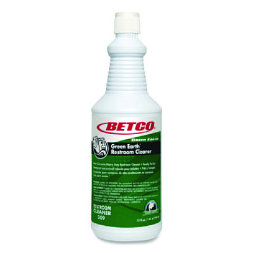 Betco Green Earth RTU Restroom Cleaner, Fresh Mint Scent, 32 oz Bottle, 12/Carton (3091200)