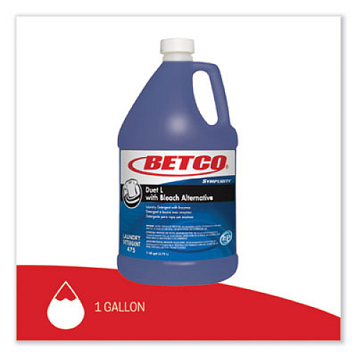 Betco Symplicity Duet L Laundry Detergent, 1 gal, Fresh Scent, 4/Carton (4750400)