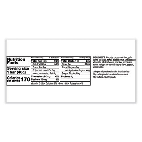 KIND Nuts and Spices Bar, Dark Chocolate Mocha Almond, 1.4 oz Bar, 12/Box (18554)