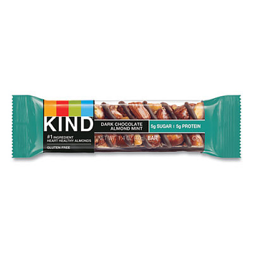 KIND Nuts and Spices Bar, Dark Chocolate Almond Mint, 1.4 oz Bar, 12/Box (19988)