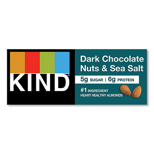 KIND Nuts and Spices Bar, Dark Chocolate Nuts and Sea Salt, 1.4 oz, 12/Box (17851)