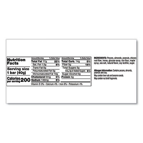 KIND Nuts and Spices Bar, Maple Glazed Pecan and Sea Salt, 1.4 oz Bar, 12/Box (17930)
